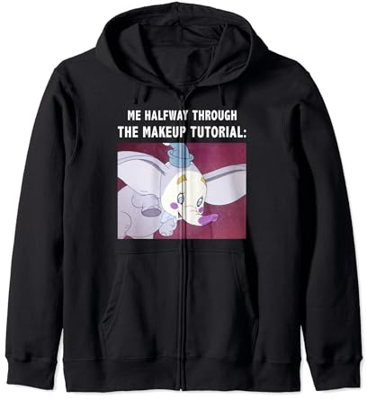 Disney Dumbo Me Halfway Through The Makeup Tutorial Kapuzenjacke