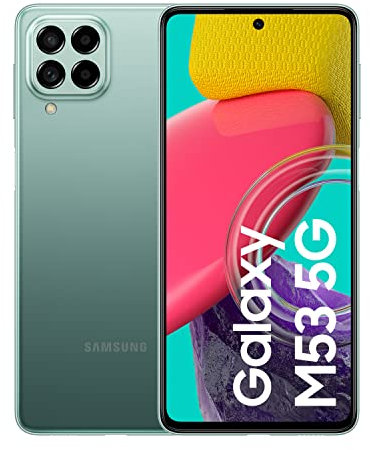 Samsung Galaxy M53 5G - Telefono cellulare, smartphone Android con 8 GB di RAM, 128 GB di memoria, verde (versione spagnola)