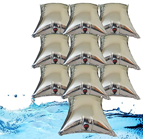 0℃ Outdoor 10pcs Wasserbeutel, Faltbarer Wasserkanister Wassersack mit Hahn, Lichtdichte Verbundfolie Faltbar Wassersack zum Aufbewahren von Trinkwasser für Unterwegs, Krisenvorsorge,10x15L