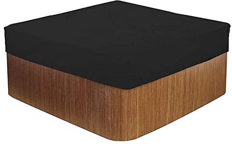 UVCMDUI Quadrat Whirlpool Abdeckung, Outdoor Allwetter Whirlpoolabdeckungen, Wasserdicht Whirlpool Abdeckplane für Badewanne und Pool,Schwarz,231 * 231 * 90cm