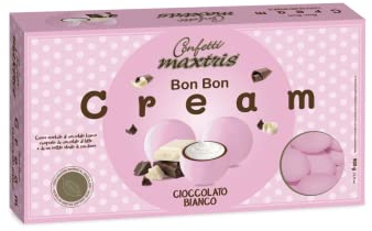 Confetti Maxtris, Bon Bon Cream Rosa Cioccolato Bianco, 1.0 grammo