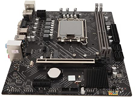 H610 Gaming Motherboard, M LGA 1700 Pin DDR4 Desktop Computer Motherboard for M.2 Core 12 Generation CPU, 2 DDR4 4 SATA3.0 M.2 WiFi BT, 1 PCIE 16X HDMI DP VGA, PXE Boot