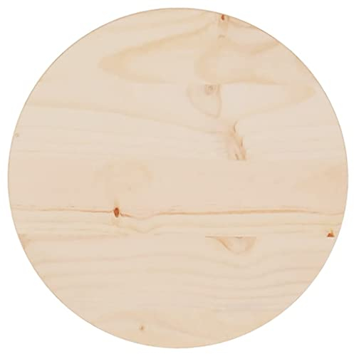homiuse Superficie de Mesa Madera Maciza de Pino Ø30x2,5 cm Tableros Redondos Tablero Madera para Mesa Es Ideal para Mesas De Comedor Mesas De Centro Mesas De Jardín Robusta Y Duradera