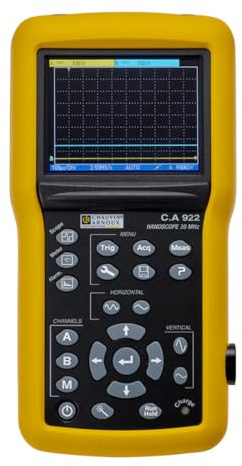 Chauvin Arnoux C.A 922 - Oscilloscopio manuale, 20 MHz, 2 canali, 2 GSa/s, 2,5 kpts, 9 bit, multimetro