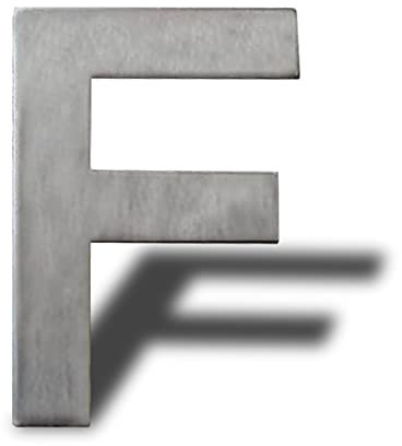 Hausnummer aus Edelstahl selbstklebend – Höhe 12 cm – Straßennummer – Design-Türnummer (8). (F)