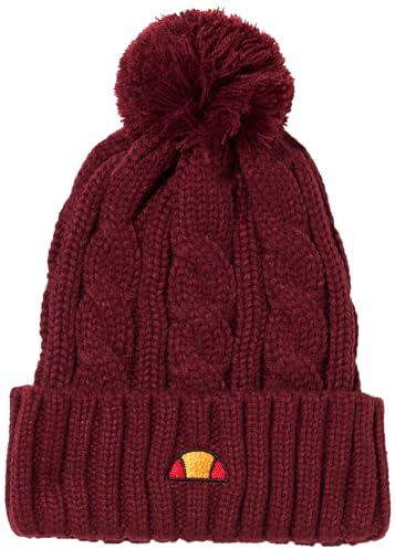 ellesse Damen Hanna Pom Beanie-Mütze, Bordeaux, One Size