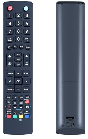TCNOUMT Universal TV Remote Control Compatible for Technika Blaupunkt TV BLF/RMC/0002 BLFRMC0002 UNF/RMC/0003, Suitible for Alba Bush TV DH-1418 DH-2096