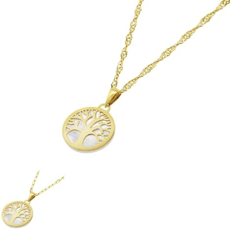 Time RoaD Collar Mujer Oro 9K original | Acabado Refinado HIN00017/43, Collares Mujer, Regalo de Cumpleaños, Aniversario, San Valentín, Madre y más