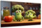 DARO Design - witziges Küchen-Bild auf 6mm HDF 30x20 cm Brokkoli-Freunde - Wand-Deko Bilder Lustiges Geschenk