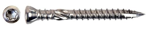 Wovar Vis bois dur inox A4 5 x 50 mm Torx 25 avec pointe coupante - Boîte de 200 pièces