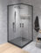 BADLAND - Cabine de douche carrée - 80 x 80, 90 x 90, 190 cm - Noir et blanc - HELA - Douche d'angle - Verre transparent - 6 mm
