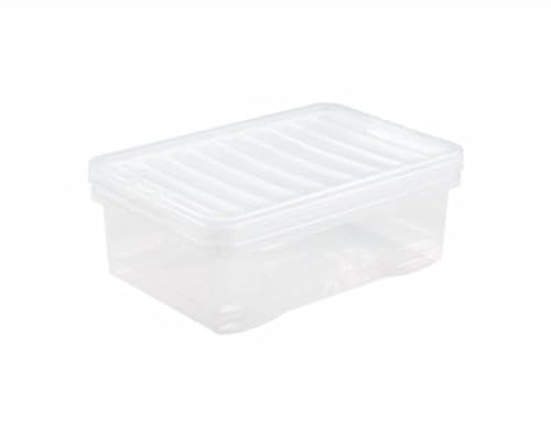 Clear Plastic 4l/7L/11L/14L/25L/32L/37L/45L/60L/80L WHAM Crystal Storage Box with Lid Multi Us Home Office & Workplace Stackable Strong Boxes (Plastic, 32l)