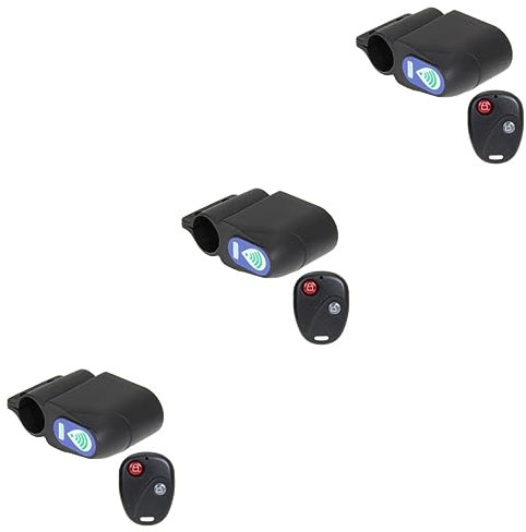 OUNONA 3pcs Security Alarm Bike Lock Noire Alarm Lock Motorcycle Motion Sensor Blackl Motorcycle Alarm Bike Motion Sensor 110db Audible Black Color Car Lock Anti- Device