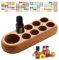 WishesMar 9 Slots Ätherisches Öl Halter Regal aus Buche - Bietet Platz für 5-15 ml Ätherisches Öl-Flaschen - Aufbewahrungs Ständer Gestell Organisator für Ätherische Öle und Duftöle