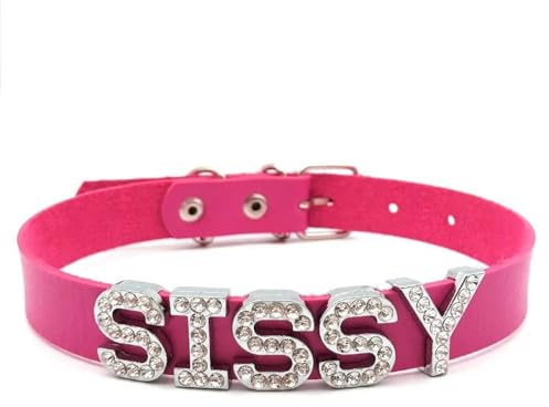 KQISAN Modische O-Ring-Halskette Für Männer Und Frauen – Punk-Gothic-Buchstaben-Lederhalsband, Diy-Strass-Buchstaben-Halsband, Cosplay-Schmuck, Geschenke Für Freund/Freundin