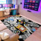 Sunnycitron Gaming-Teppich, Gamer-Spieler-Teppich für Jungenzimmer, Teenager, 3D-Videospiel-Controller, Raummatte, Teppich-Dekoration für Schlafzimmer, Wohnzimmer, Spielzimmer, Teppich, Grau / Schwarz