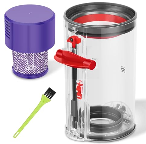 DrRobor Contenitore Polvere e Filtro per Dyson V10 (SV12) Aspirapolvere, Serbatoio Dust Bin No. 969509-01