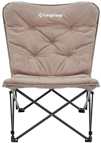 KingCamp Campingstuhl Lindon Relax Schmetterlingsstuhl Lounge Stuhl Stahl 136kg Cappuccino