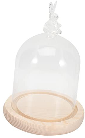BCOATH 1 Satz Kaninchen Abdeckung Pflanzenschalen Für Töpfe Pflanzen Kuchenblech Unsterbliche Blumenabdeckung Klarer Cupcake-ständer Blumenhandwerk-Desktop-Abdeckung Glas