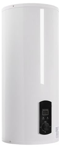 Scaldacqua elettrico da 100 l, scaldabagno 230 V, per doccia e cucina, serbatoio verticale, in acciaio inox, smaltato, moderno, per cucina, bagno, WC, 2000 W