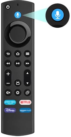 Sprachersatz Fernbedienung(4 Gen), Fir-Stick-Fernbedienung mit Vier Schnellwahltasten für Insignia, Toshiba, Pioneer Smart TV, kompatibel mit Fir Smart TV (mit Batterien) (4 Gen)