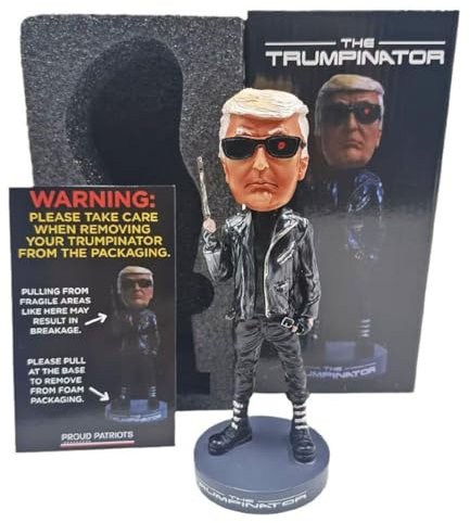 LYEAA Donald Trump Wackelkopf Lustige Trump-Statue Harz Trump Charakter Statue Kreative Sammlerstück Trump Skulptur für Trump-Fans