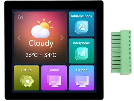 Carte de Développement D'affichage Tactile Capacitif S3, écran Tactile LCD Capacitif 4 Pouces 32 Bits 480x480 à 5 Points, équipé d'un Processeur Double Cœur LX7