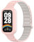 ARMMOOE Braccialetto Magnetico in Silicone Rosa Compatibile con Xiaomi Smart Band 9 Active, Cinturino Sportivo per Xiaomi Smart Band 9 Active