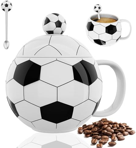 Keramik Tasse,Tassen Mit Deckel Löffel,Lustige Tassen für Frauen und Männer,Cappuccino Tassen, Kaffeetassen,Süße Tassen 420ml,Kakaobecher Teetasse Keramikbecher für Büro und Zuhause Weiß