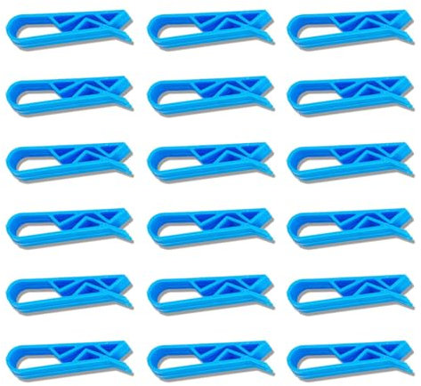 SIYUPU 18 Pcs Blue Bin Clips, Garbage Clip, Waste Bin Bag Clamp Clips,Trash Can Clip for Home, Kitchen, Hotel and Restaurant
