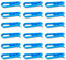 SIYUPU 18 Pcs Blue Bin Clips, Garbage Clip, Waste Bin Bag Clamp Clips,Trash Can Clip for Home, Kitchen, Hotel and Restaurant