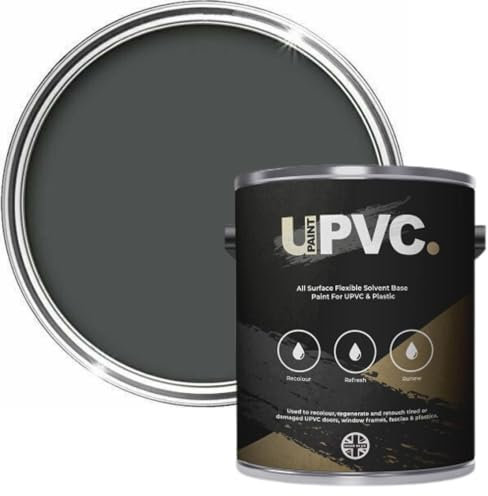 upaintpvc - All-In-Once UPVC Plastic Paint - Windows - Doors - Frames - Conservatories - Fascia - Downpipes - Guttering | Gloss Finish - 2.5Litre (Anthracite Grey Ral 7016)