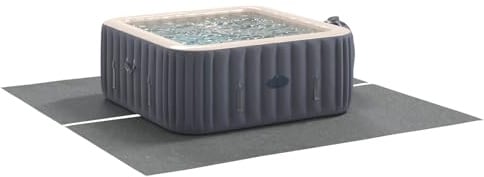 vidaXL Bodenfolie für Pools 274 x 274 x 0,1 cm Quadratisch Vliesstoff | Wasserdichtes und UV-beständiges Material, Glatte, minimalistische Oberfläche in Hellgrau, Verhindert,