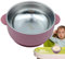 Hjatirace Plato Para Comida De Bebé | Bols Alimentadores Infantiles con Funda de Silicona,Plato de Acero Inoxidable Resistente al Calor con Ventosa para Guardería, Camping, Viaje y Comidas