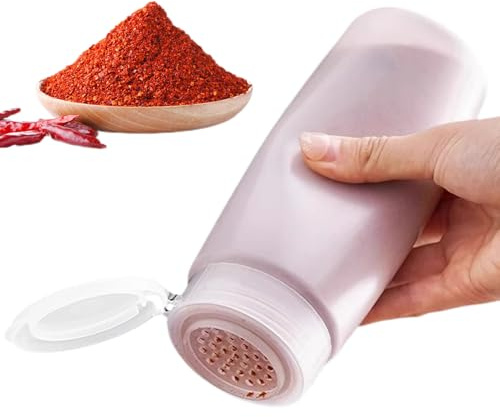 Glugahrif Gewürzbehälter - Flaschenbehälter Mit Streudeckseln | 600ml Praktische Aufbewahrung Mit Streudecksel Für Salz, Pfeffer, Streugut & Küchenschubladen
