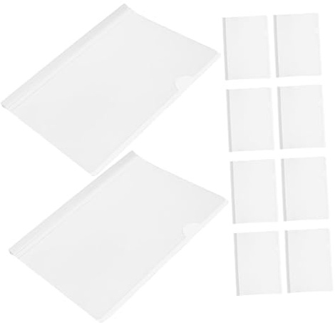 ZUNOXAZ 10 Stück Teiliges Slide Binder mit Starkem Klemmbügel Transparenter Berichtsordner Sicherer Halt für Dokumente Professionell für Büro und Organisation