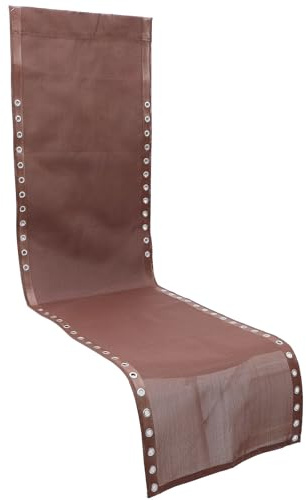 Ersatzbezug für Lounge Sessel, Atmungsaktiv, Elastisch, Robust, Kaffee | 1 Satz mit Seilen, für Liegestuhl und Lounger, Camping und Angeln, Ersatzstoff in Kaffee