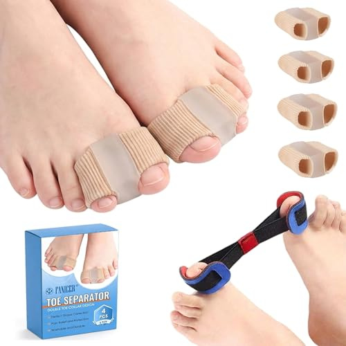 4 Pcs Correcteur Hallux Valgus et Écarteur Orteil+1 Pcs Bande d'Exercice