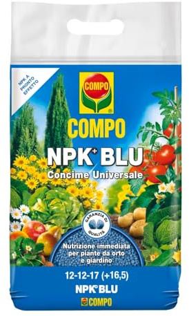 COMPO NPK BLU, Concime Universale Granulare per Orto e Giardino, Pronto Effetto, 5 kg
