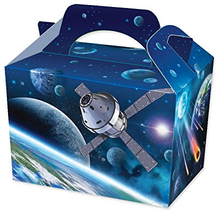 Single Outer Space Card Party Food or Treat Box Kids Party Lunch Picnic Box