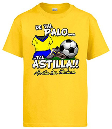 Diver Camisetas Camiseta De Tal Palo Tal Astilla de Las Palmas para Aficionado al fútbol - Amarillo, XL