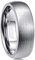 NUNCAD Unisex Fashion Ring Herrenring aus Wolframcarbid mit polierter Oberschicht Außenbreite 7mm bequem Größe 56