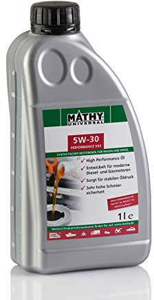 MATHY Motoröl SAE 5W-30 Performance VX3 (1,0 l)- Synthetisches HC-Motorenöl - speziell für moderne Diesel- und Gasmotoren - aschearmes Leichtlauföl
