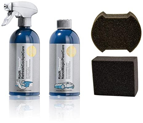 Koch Chemie Refresh Cockpit Care & Nano Magic Plast Care & 2X Schwämme