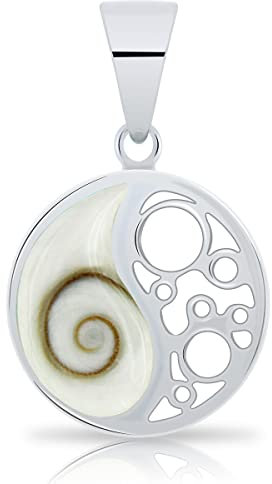 PLANETYS - 925 Sterling Silber Anhänger Yin Yang Auge des Heilige Lucie - Santa Lucia - Oeil de Sainte Lucie - Shiva Eye