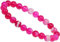 ELEDORO echtes Edelstein Perlen Armband - Natürliche Chakra Power Steine, Stretch Design, 8mm (Achat Pink)