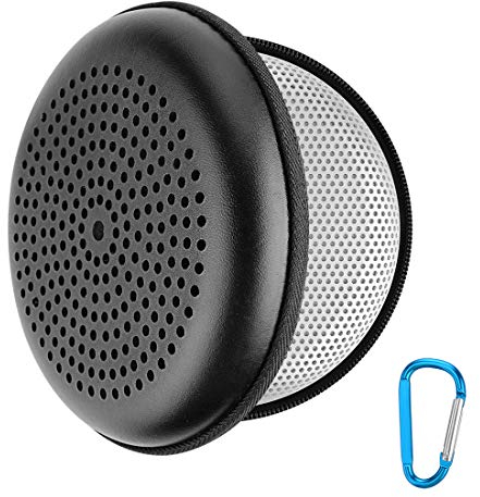 Geekria Speaker Case Cover, Compatible with Bang & Olufsen Beosound A1, Beoplay A1 Case, Protective Waterproof Skin, Replacement Bluetooth Speakers Travel Carrying Case with Keychain Hook (Black)