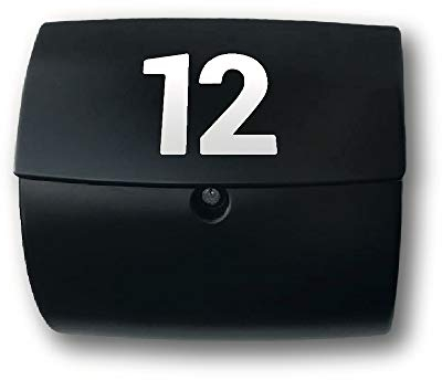 Cassetta delle lettere con numero civico, 3 adesivi – I numeri luminosi sono autoadesivi, resistenti alle intemperie e riflettenti (numero 7)
