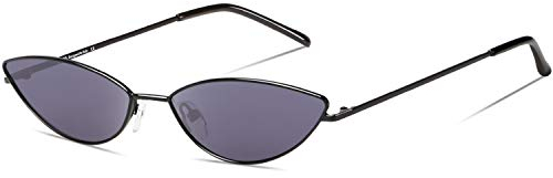 DUCO Trendy Cool Stylish Vintage Cateye Polarisierte Sonnenbrille für Frauen UV400 Schutz W019 (Schwarz grau)