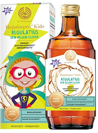 Dr. Niedermaier Regulatpro® Kids Regulatius I enthält natürliches Vitamin C für Kinder I Immunsystem stärken I mit Agavendicksaft I ab 2 Jahren, für eine rein pflanzliche Immunregulierung I 3x 350ml